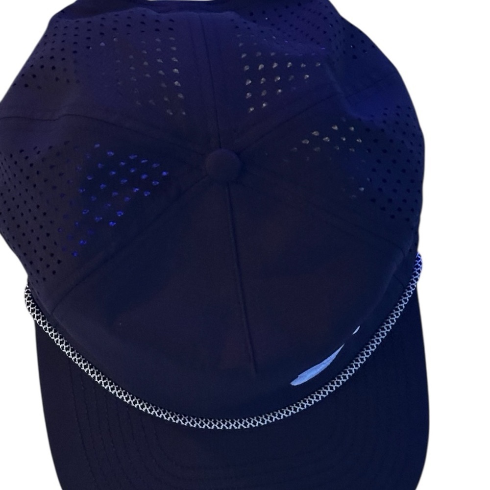 Blanksies black rope hat w/ white logo, - Picture 5 of 7